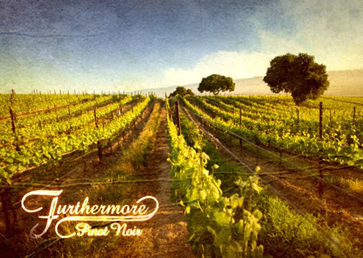 Photograph of a vineyard stylized to look like a watercolor painting. The Furthermore logo is in the lower left corner.